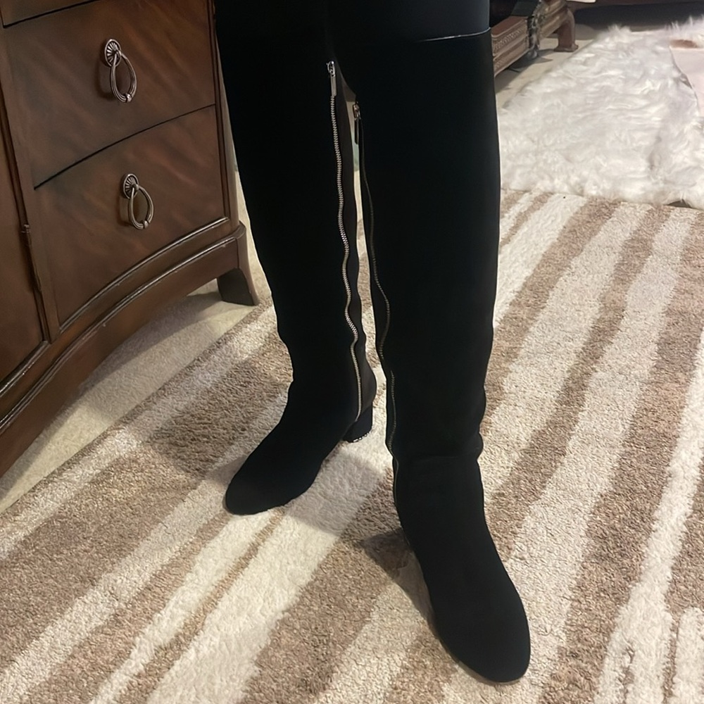 Michael Michael Kors over the knee suede boots.